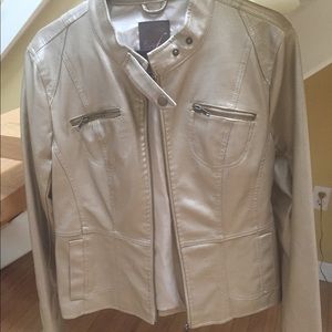 Gold London leather jacket